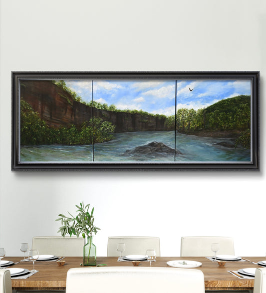 Original Acrylic Painting. Let the River Take it All Away. Buffalo National River